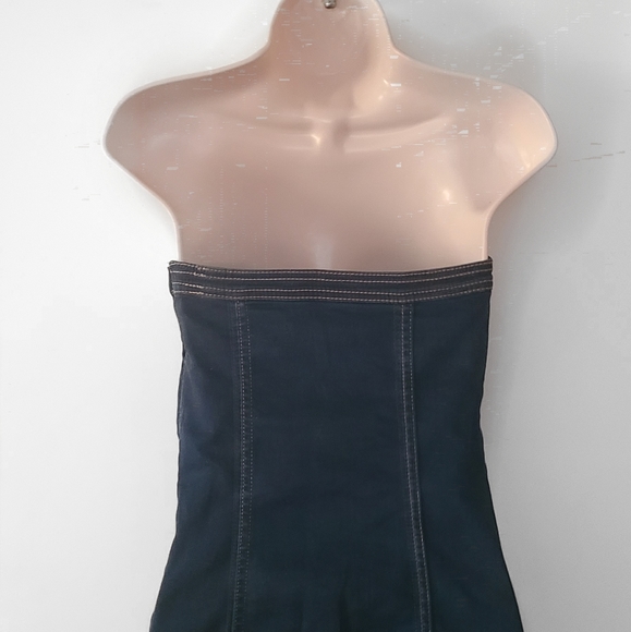 Strapless Denim Dress - Picture 5 of 9
